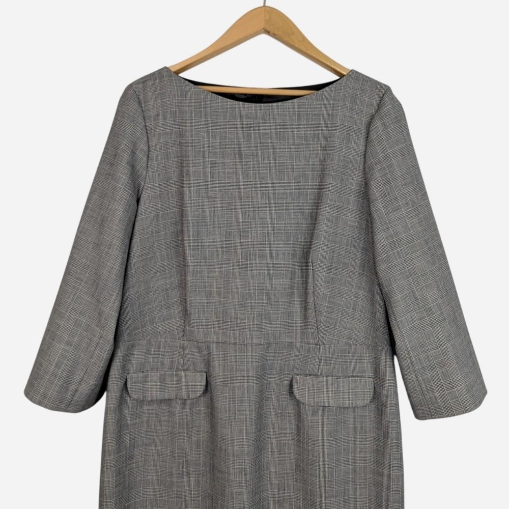 Vintage Pendleton Glen Plaid Virgin Wool Dress Size 16 USA Made - Picture 3 of 8